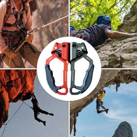 Rocky Climbing Gear Ascender and Rappelling Descender Belay Devices