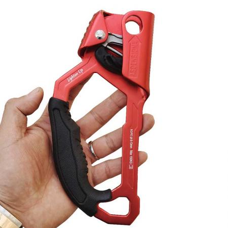 High quality 7075 aluminium left and right hand ascender for work at height climbing 
