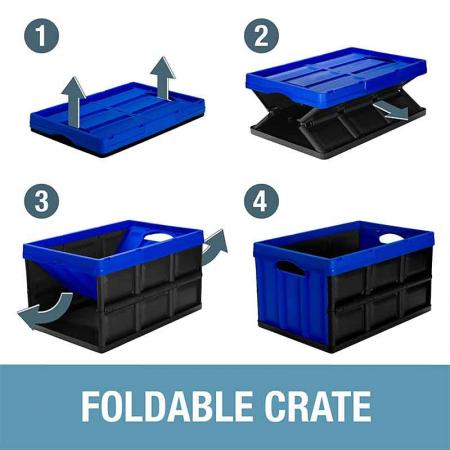 Camping folding storage box for indoors and outdoors 