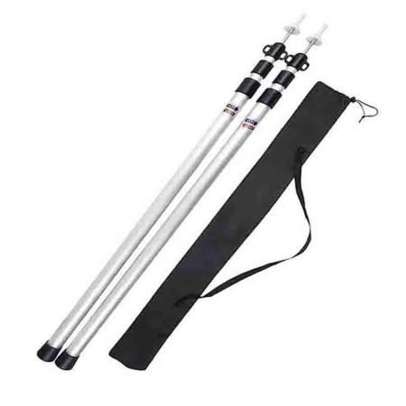 Telescopic Tent Poles Lightweight Tarp Poles Red ,Thicken Aluminium Rods Tent Pole Bag 