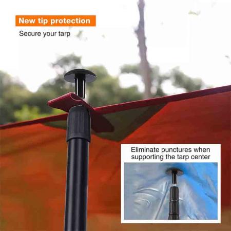 Tent Poles Aluminum Tarp Poles Adjustable Lightweight Camping Telescoping Poles for Hiking Backpacking 