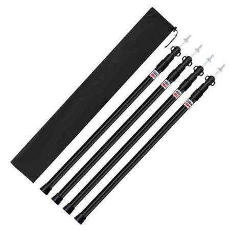 Tent Poles Aluminum Tarp Poles Adjustable Lightweight Camping Telescoping Poles for Hiking Backpacking 