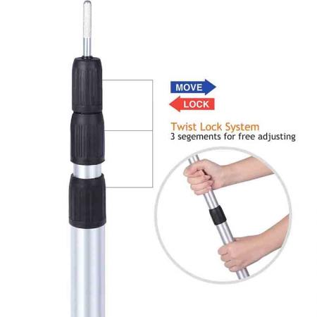 Telescopic Tent Poles Lightweight Tarp Poles Red ,Thicken Aluminium Rods Tent Pole Bag 