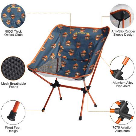 Outdoor Ultralight Portable Folding Chairs with Carry Bag 