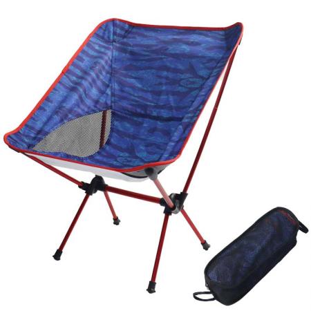 Lightweight Aluminum Ground Folding Chair, Beach Chair, Camping Chair 