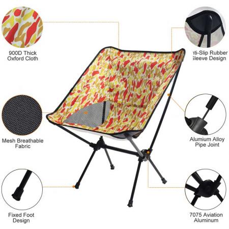 Camping Outdoor Folding Chair Lightweight for Fishing Beach Chair Foldable 