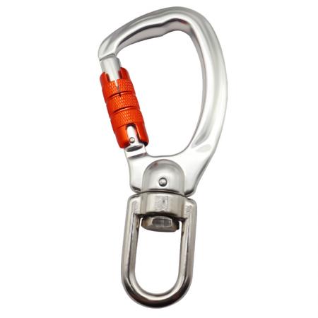 25KN Outdoor Climbing Activity 7075 Material Anodizing Snap Hook Locking Carabiner 
