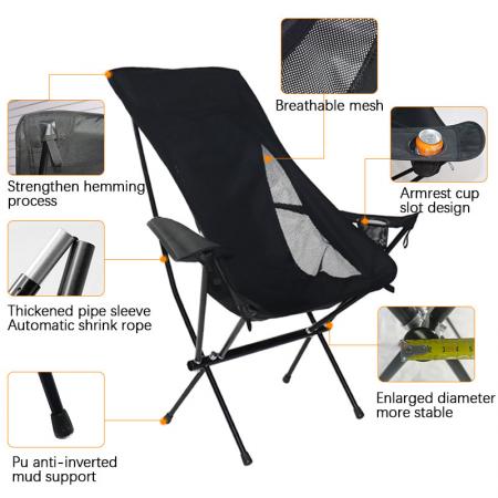 Outdoor Beach Foldable Lightweight Camping Chair 