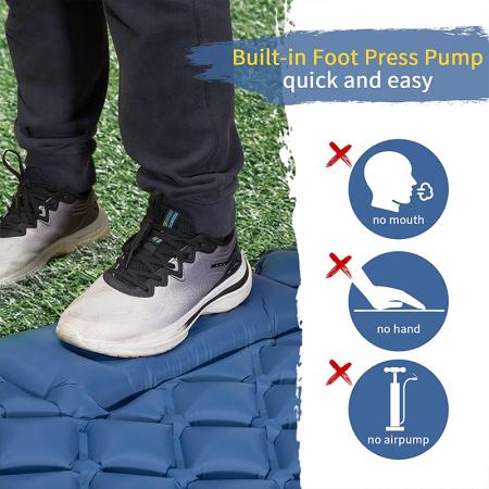 Compact Lightweight Double Air Sleeping Pad For Camping Hiking