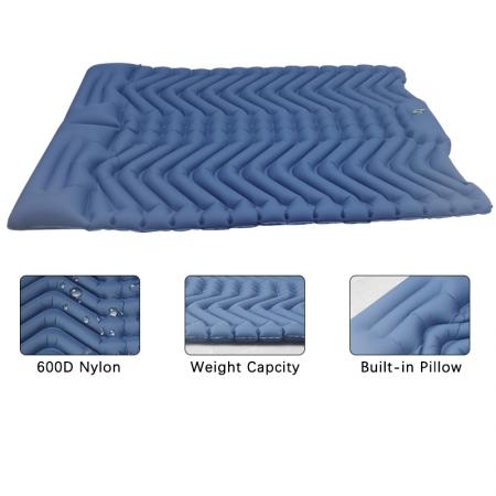 Compact Lightweight Double Air Sleeping Pad For Camping Hiking