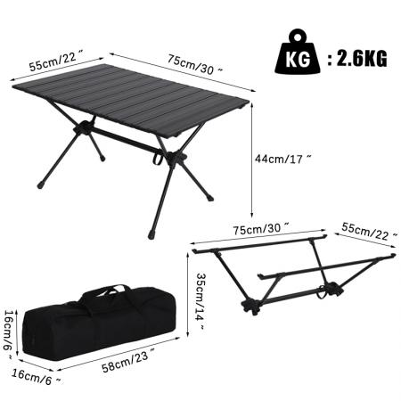 Camping Table Foldable Outdoor Portable Folding Picnic Table 