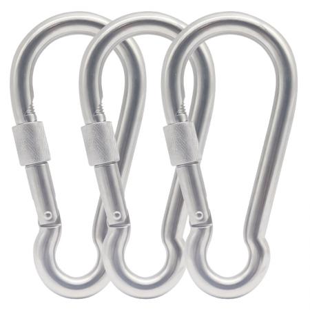 Factory Direct Wholesale Snap Hook 304/316 Stainless Steel Spring Climbing Button Carabiner 