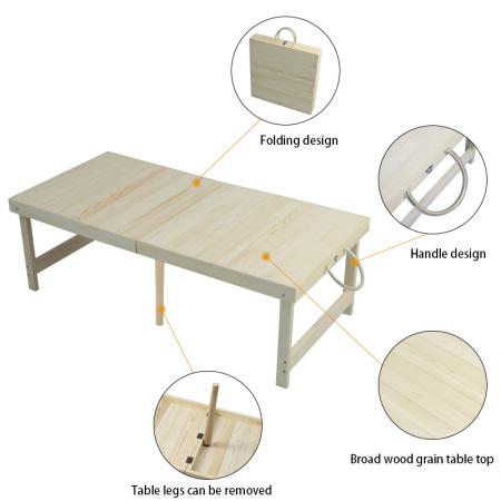 New Design Wooden Folding Picnic Table for Camp BBQ Picnic Party Beach 