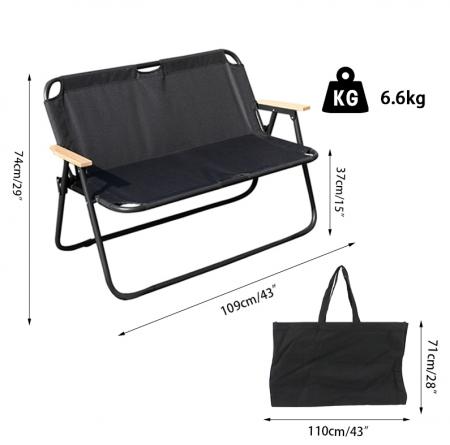 Outdoor Furniture Garden Double Lounge Folding Camp Outdoor Foldable Chairs 