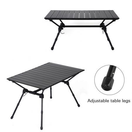 Ultralight Aluminum Foldable Height Adjustable Camping Table 