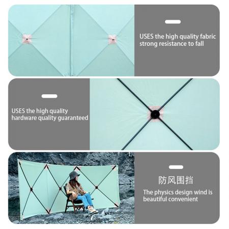 Wind Break Wall Windshield Privacy Screen for Camping Beach Fishing Outdoor 