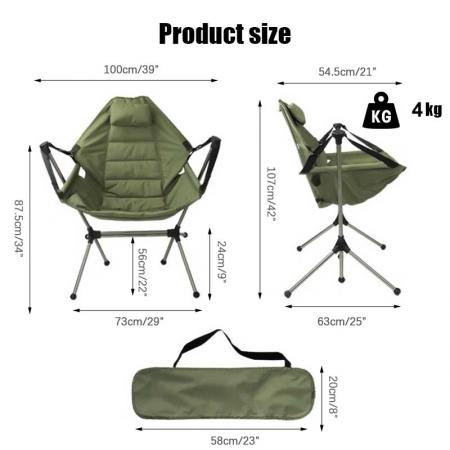 Ultralight Portable Outdoor Camping Folding Chairs Grey Kids Rocking Chair 