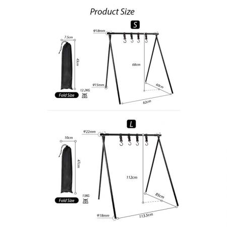 Outdoor Camping Foldable Portable Travel Aluminum Alloy Hanging Racks 