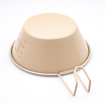 Portable Folding Handle Camping Bowl Outdoor Camping Stainless Steel Alloy Food Bowl Syrah Bowl