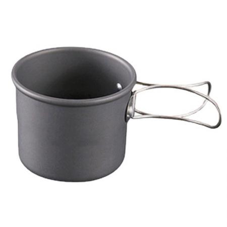 Outdoor Aluminum Alloy Cups Mountain Camping Drinking Cup for Hiking Portable Beer Cup with Collapsible Handle 