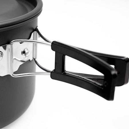 Wholesale Camping Teapot Combination Kettle Set Cookware Pot Outdoor Pot Set with Free Gifts 