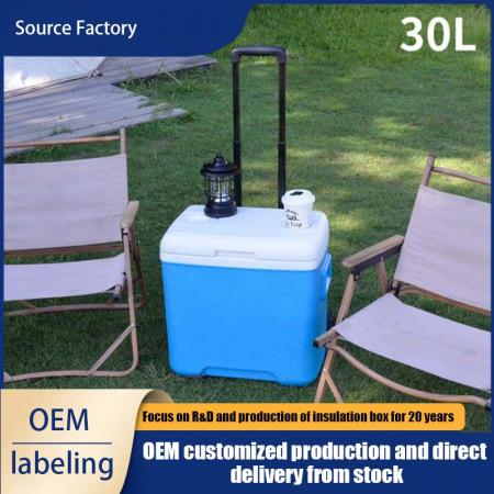 30L Camping Waterproof Large Capacity Cooler Box Big Travel Portable Cooler Box with Handle 