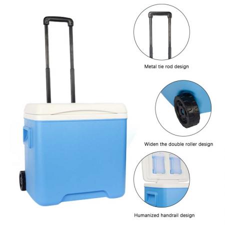 30L Camping Waterproof Large Capacity Cooler Box Big Travel Portable Cooler Box with Handle 
