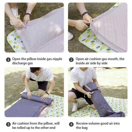 Double Self-Inflate Sleeping Pad PVC Camping Ultralight Sleeping Mat for Camping 2 Person Thickness 3cm/5cm 