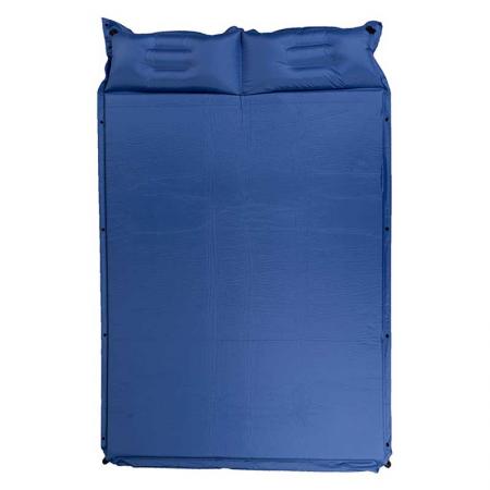 Double Self Inflating Sleeping Pad Double Person Sleeping Pad Mattress 190T Spring Sub-Spun with Pillow 