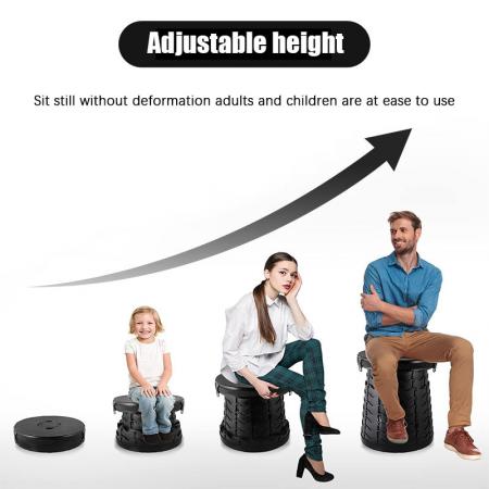 Portable Telescopic Stool Collapsible Retractable Folding Chair for Adults Lightweight Telescoping Outdoor Toilet