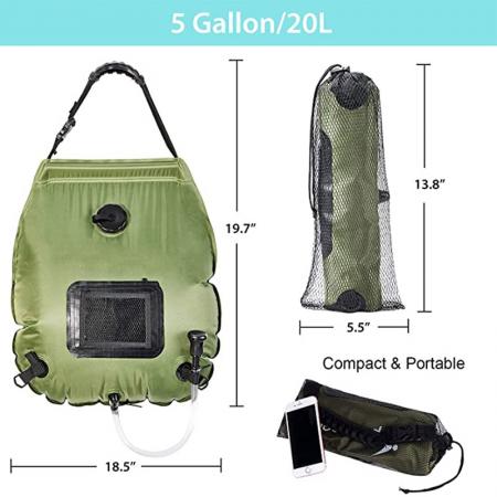 2024 NEW ARRIVAL Camping Shower Bag Eco Solar Shower Bag for Tent Outdoor Travel 
