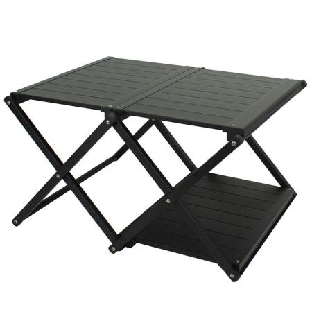 High Quality 2 layer/3 layer/4 layer Folding Camping Storage Rack Shelf Picnic Multifunctional Foldable Outdoor Table 