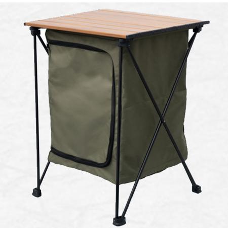 Multifunctional Outdoor Foldable Picnic Table With Storage Basket 