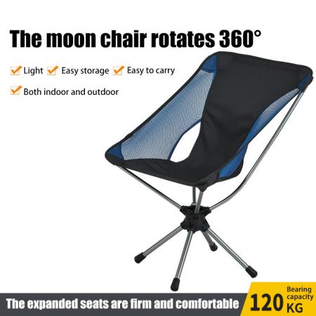 Hot-Sale Swivel Beach Outdoor Chair Folding Portable Lightweight Camping Chair with Carry Bag 