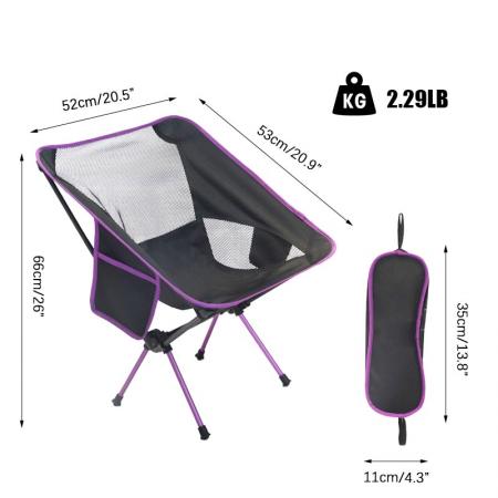 Foldable Aluminum Outdoor Beach Camping Portable Chair 
