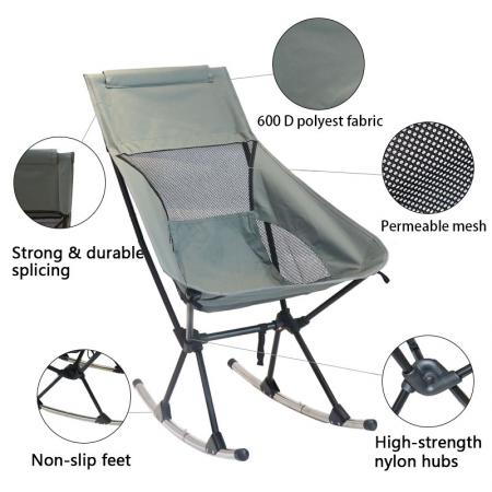 Wholesale Camping Folding Chair Outdoor Rocking Recliner Chair Fishing Foldable Chair Furnture 