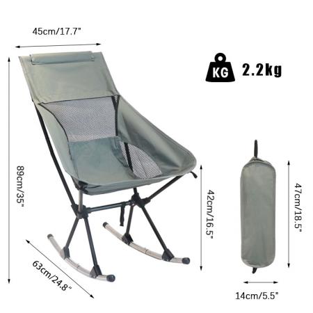 Wholesale Camping Folding Chair Outdoor Rocking Recliner Chair Fishing Foldable Chair Furnture 