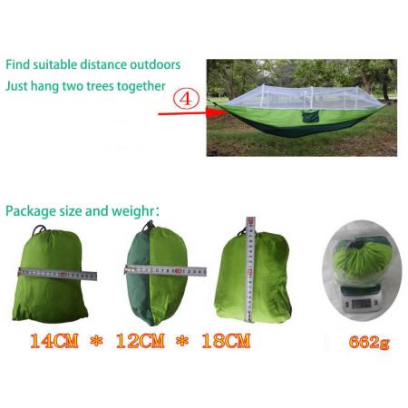 Feistel Mosquito Net Hammock Camping Bug Net Camping Hammock with Mosquito Net for Outdoor Camping and Hiking 