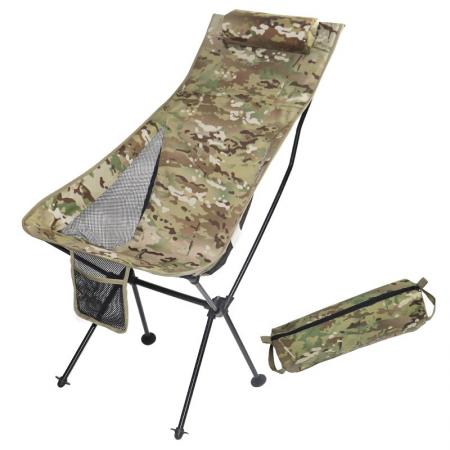Outdoor Leisure Aluminum Alloy Foldable Chair With Detachable Pillow 
