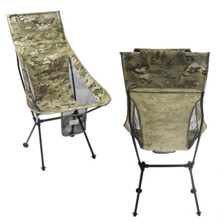 Beach Foldable Aluminum alloy Chair Portable Leisure Garden Outdoor Chair with a Detachable Pillow 
