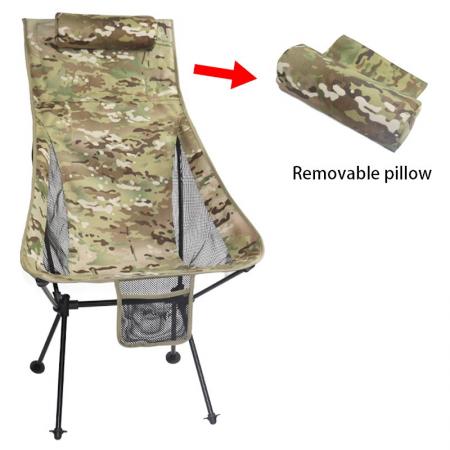 Outdoor Leisure Aluminum Alloy Foldable Chair With Detachable Pillow 