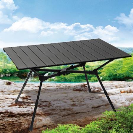 2024 New Portable Folding Camping Table Foldable Outdoor Aluminum Picnic Beach Table with Stable X-bar 