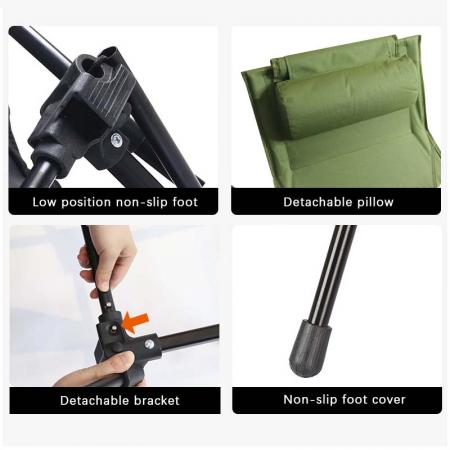 High Back Portable Lightweight Aluminum Outdoor Folding Chairs