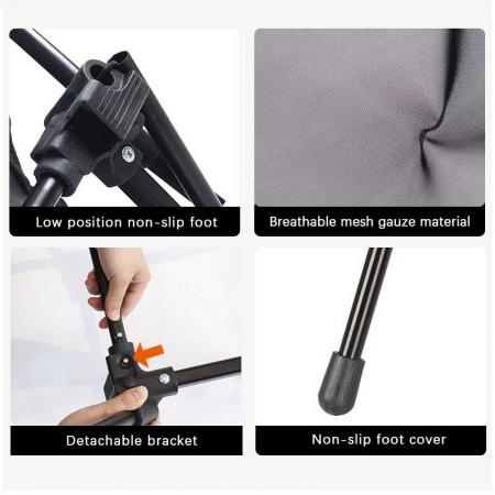 Folding Outdoor Chair Lightweight High Backpack Chairs 7075 Aluminum Travel Chair 