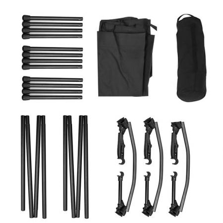 Portable OEM Aluminum Outdoor Oxford Sleeping Camping Bed Foldable Adjustable Folding Cot with Pillowcase 