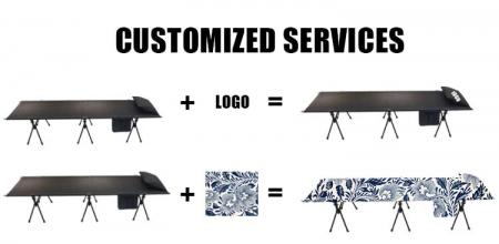 Portable OEM Aluminum Outdoor Oxford Sleeping Camping Bed Foldable Adjustable Folding Cot with Pillowcase 