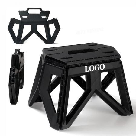 Premium Heavy Duty Folding Collapsible Camping Step Stool Plastic Portable Chairs for Fishing Hiking Outdoor Gardening 