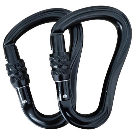 28KN Aluminum Climbing Carabiner Custom Shape Carabiners Heavy Duty Carabiner Snap Hook