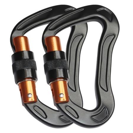 28KN Aluminum Climbing Carabiner Custom Shape Carabiners Heavy Duty Carabiner Snap Hook