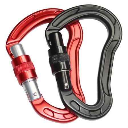 28KN Aluminum Climbing Carabiner Custom Shape Carabiners Heavy Duty Carabiner Snap Hook